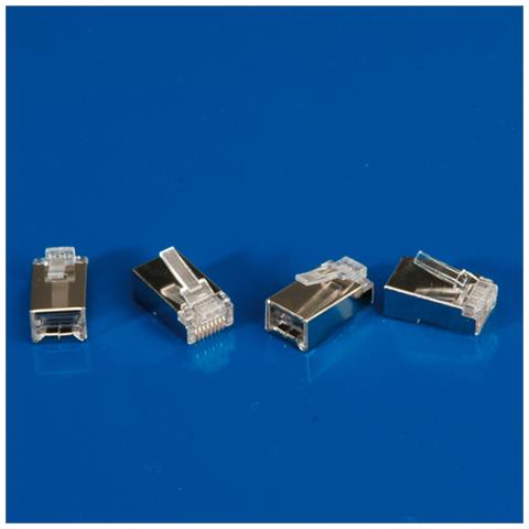 Cat. 6 Modular Plug, shielded, for Stranded Wire 10 pcs. Trasparente cavo di interfaccia e adattatore - Foto 1